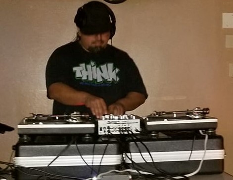 Chill-Zo DJing two turntables Out of Bounds Atwater CA